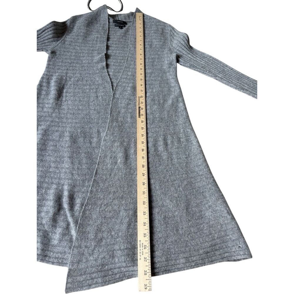 Tahari Open Front Long Line Cashmere Cardigan size M Gray - Picture 4 of 8
